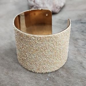 Golden Glimmer Cuff Bracelet